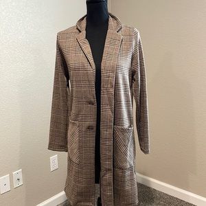 Brown/Tan Houndstooth Trench